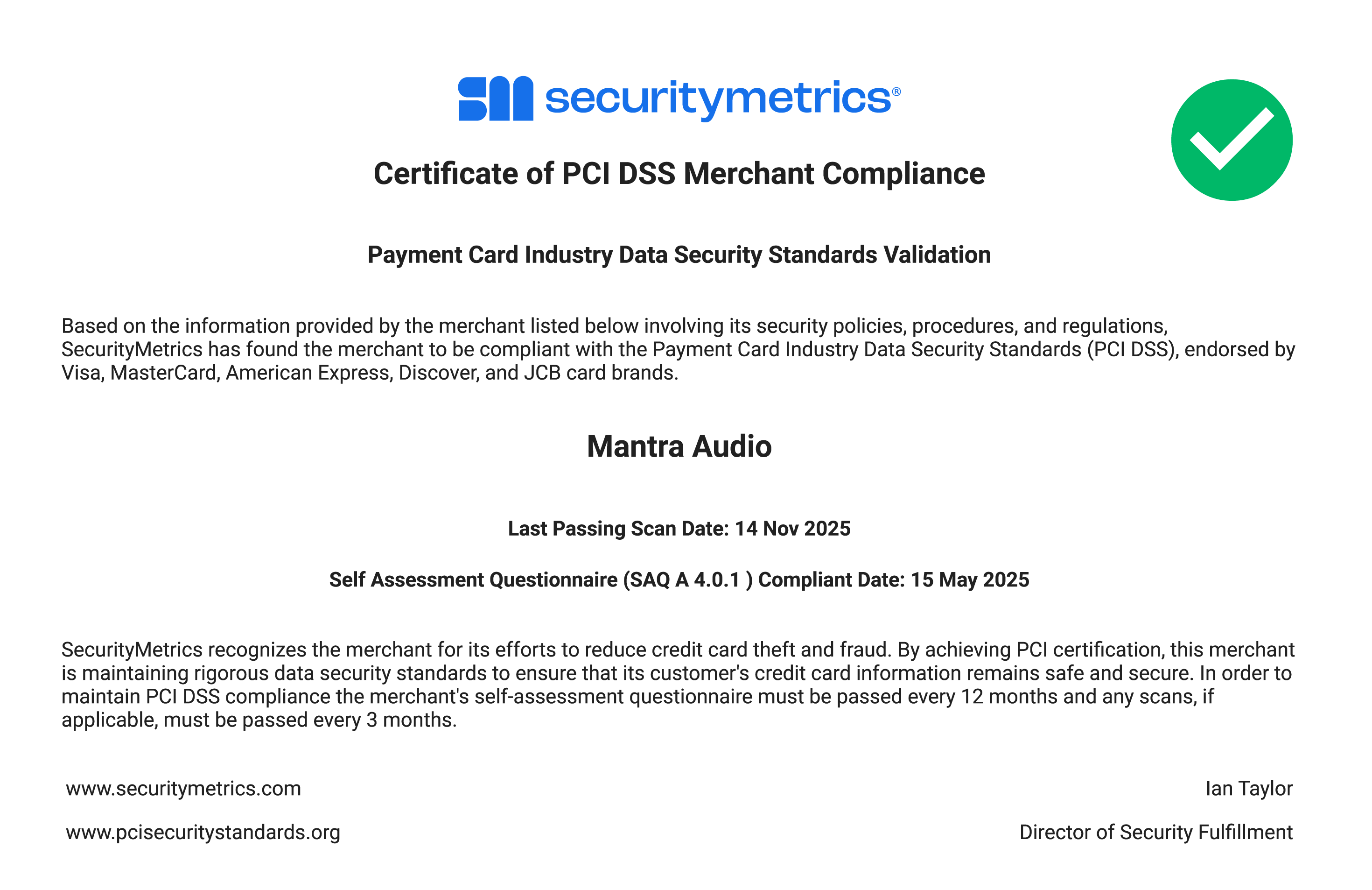 PCI Compliance